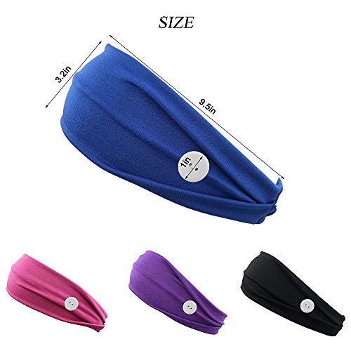 4 kom ženske trake za glavu sa dugmadima Headwraps headwraps Hair Accessories držač za zaštitu ušiju