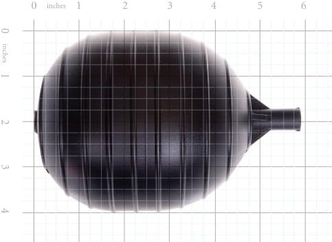 Kerick ventil PF45K polietilenska ovalna Float Lopta, prečnik 4, dužina 5, 1/4 ženski konac, Crna