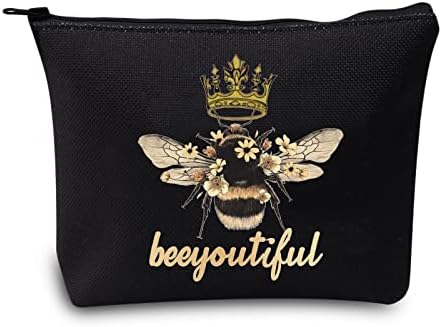 LEVLO smiješna Queeen Bee kozmetička torba za šminkanje Boss Lady Crown Alpha poklon Beeyoutiful Queeen