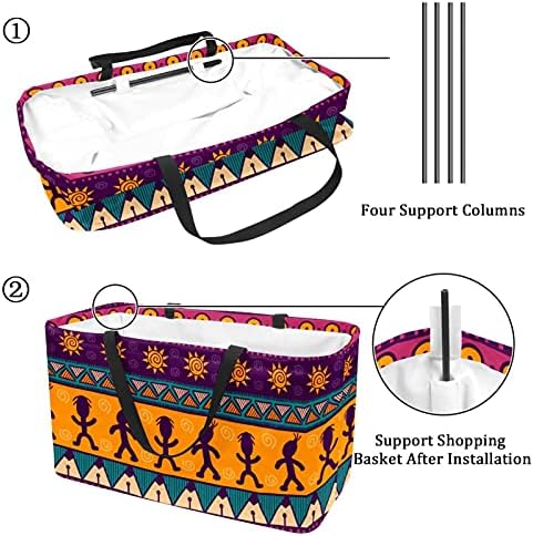 Lorvies torbe za višekratnu upotrebu štampa u Indijskom stilu sklopiva periva velika kanta za