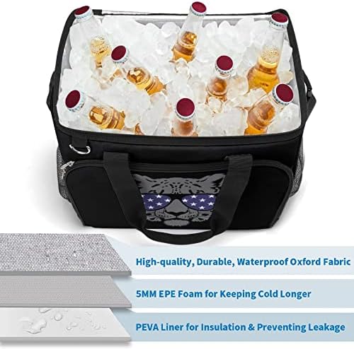 Cool Black Leopard Cooler Box izolovana nepropusna torba za hlađenje torba za ručak za piknik na plaži Radna