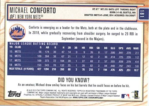 2019 TOPPS Big League 181 Michael Conforto New York Mets MLB bejzbol trgovačka kartica