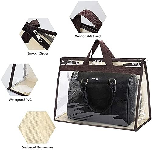 Wuhuaguo torba Poklopac za prašinu-prozirna PVC torba za pohranu za torbu za ramena, torba za pranje i uredno