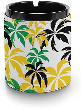 Palm Tree Jamaica Kožna pepeljara za cigarete okrugle ladice za pepeo za kućni ured i restorane