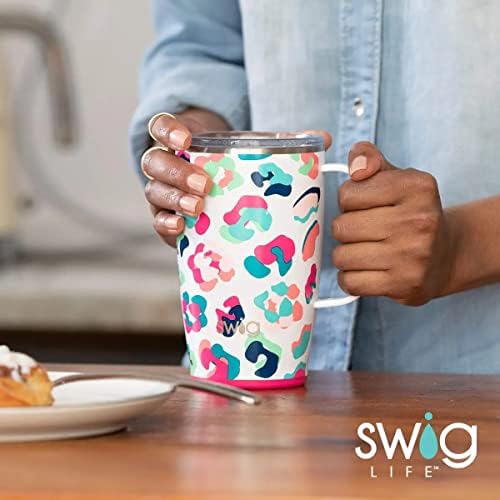 Swig Life 18oz izolovana šolja za kafu sa ručkom i poklopcem, držač za šoljice pogodan, siguran u mašini za pranje