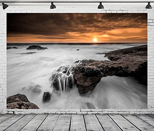 Loccor 9x6ft tkanina pozadina na plaži Izlazak morskog pejzaža Crno more pejzaž Vjenčana fotografija