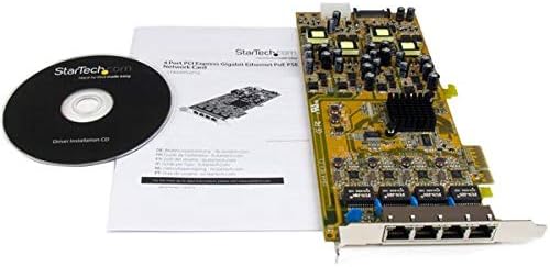 Starch.com 4 Port Gigabit POE kartica - PCIe mrežna kartica - POE / POE + do 25W po portu - PCIe NIC