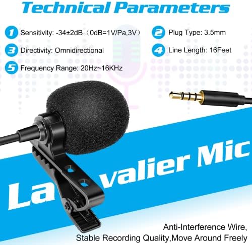 Profesionalni ocena lavalier rever mikrofon za oneplus Nord N10 5G kompatibilan sa iPhone telefonom ili blogovima