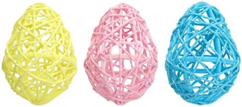 Papir i žica Mulicolored Uskršnje jaje dekor 3-ct. Pakovanja | 3.3 x 2.3 in