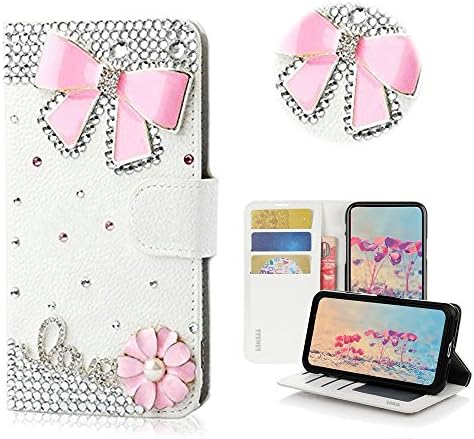 STENES Galaxy Note 3 Case-moderan - 3D ručni rad Bling Crystal Bowknot Flowers Design Magnetic Wallet Slotovi