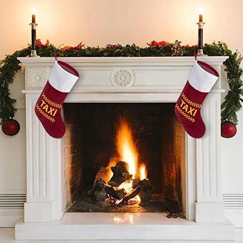 TAXI logo personalizirani božićni čarapa Xmas kamin porodične zabave Viseće ukrase