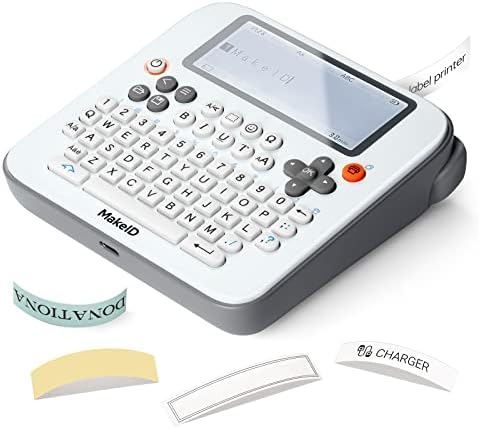 Makeid E1 prijenosni proizvođač naljepnica-Bluetooth kompatibilni termalni štampač - QWERTY tastatura, 4.42