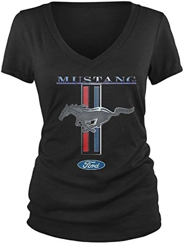 Amdesco Junior je zvanično licenciran Ford Mustang Pony Grb V-izrez majicu