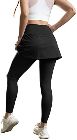 Joga hlače visokog struka u obliku slova V ESOBO sa suknjem, klizave gamaše za žene, tenis i golf gamaše sa