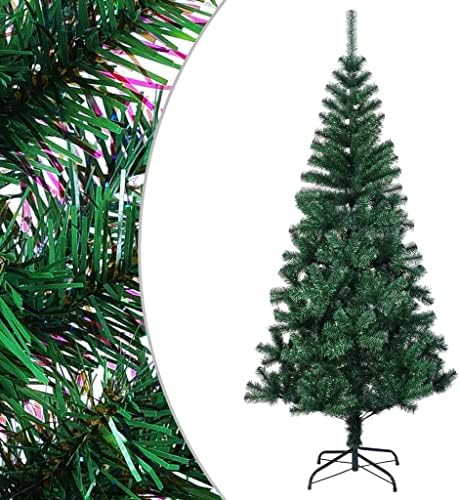 Vidaxl umjetno božićno stablo sa iridescentnim savjetima zeleno 70.9 PVC