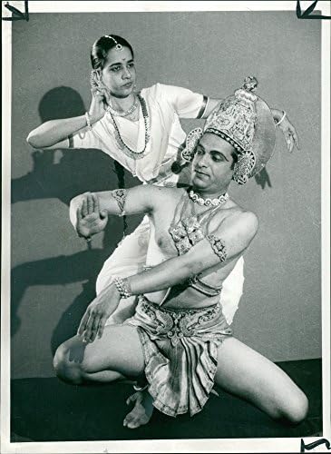 Vintage fotografija para iz stvarnog života Krishna Rao i Chandrabhaga Devi.