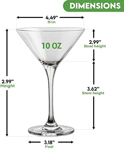 K BASIX Unbreakable martini naočare Set 2 višekratnu upotrebu plastike 10oz savršen za koktel Whisky