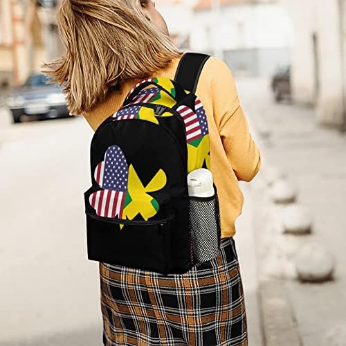 Putni ruksaci sa zastavom američke Jamajke Shamrock Moda torba preko ramena lagani dnevni ruksak s više džepova za školsku kupovinu