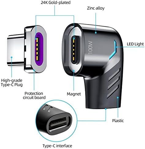 Boxwave adapter za Orbić brzinu 4G Mobile Hotspot - magnetosnap PD kutni adapter, magnetski PD kut