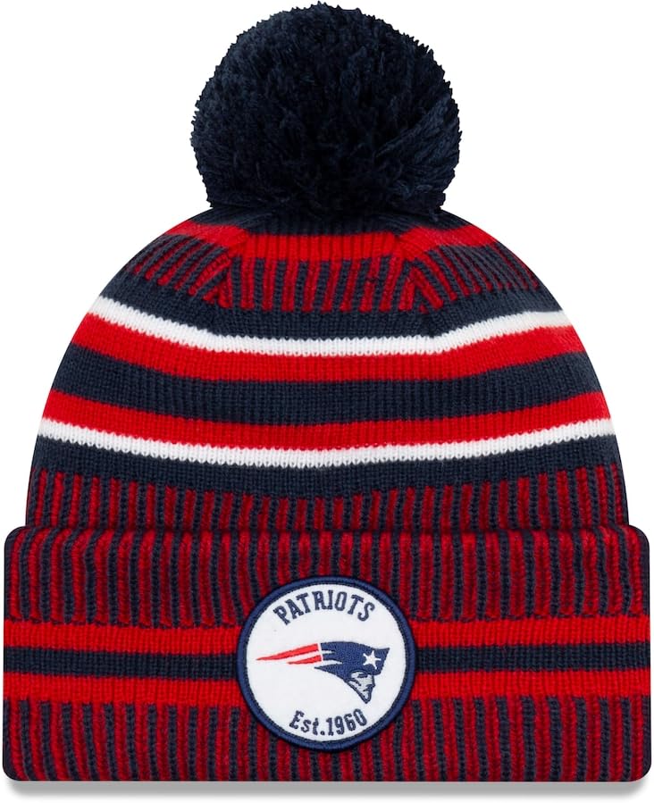 Nova Era Omladinski Sport Sideline manžetna šešir sa pom-NFL Kids manžetnom zimskom pletenom kapom