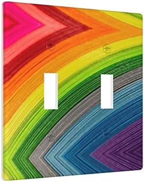 Rainbow Color Stripe Dekorativni spor - dvosmjerni prekidač za preklopni prekidač 2 Post Outlet ploča Zidna