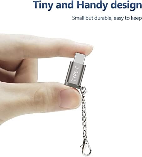 JSAUX Micro USB na USB C Adapter 4-Pack, Aluminij USB Tip C Adapter sa privjesak za ključeve brzo punjenje kompatibilan sa Samsung Galaxy S10 S9 S8 Plus Note 9 8, LG V30 G5 G6, Moto Z Z2, više