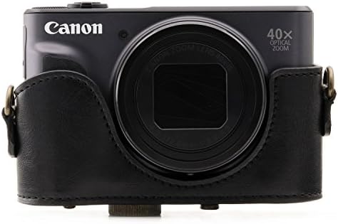 Megagear MG1173 Canon Powershot SX740 HS, SX730 HS ikad spremna kožna futrola za kameru sa remenom - crna