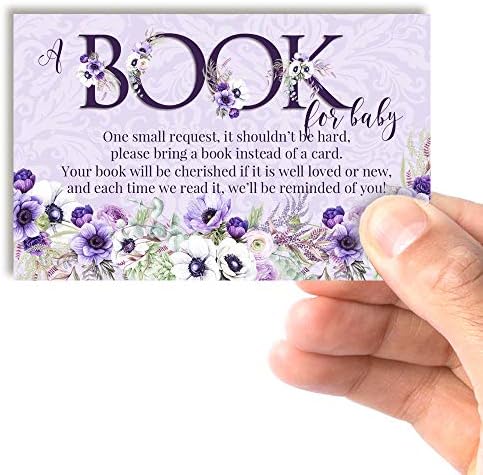 Vodenikolor Violet Cvjetni Donesite knjigu za tuševe za bebe, 20 2,5 po 4 inčni dvostrano