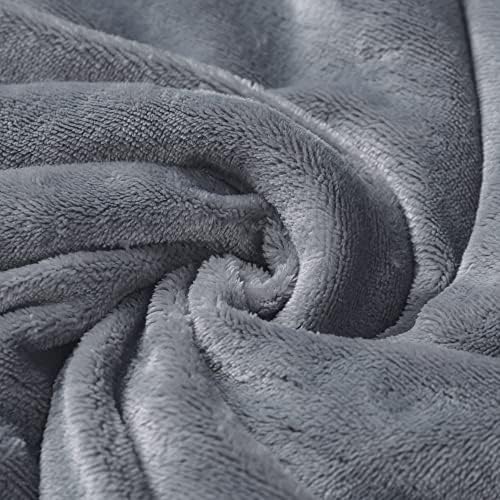 Bedelite Sherpa Fleece pokriva kraljevska veličina, siva debela topla pokrivači za zimu, super mekani ugodan