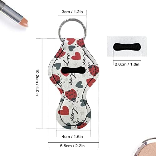 Cozeyat Animal Heart Design džepna torbica za usne balzam za žene za djevojčice,mekani neoprenski privjesak