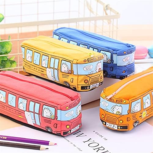 N / A 1pcs Creative Veliki kapacitet Platneni autobus Olovka za olovku Školske potrepštine olovke Girl Boys Mayes