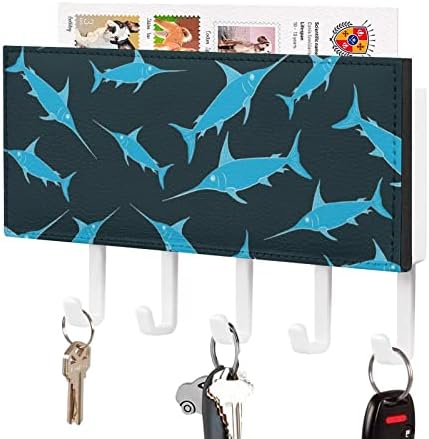 Haotic Mawfish Ocean Key za životinje i držač pošte za zidni ukrasni modernim regali na zidu sa kukama