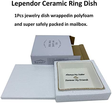 Lependor keramički prsten dekorativni tanjurni tanjirni tanjirni pokloni za posudu za njezinu nakit - uvijek