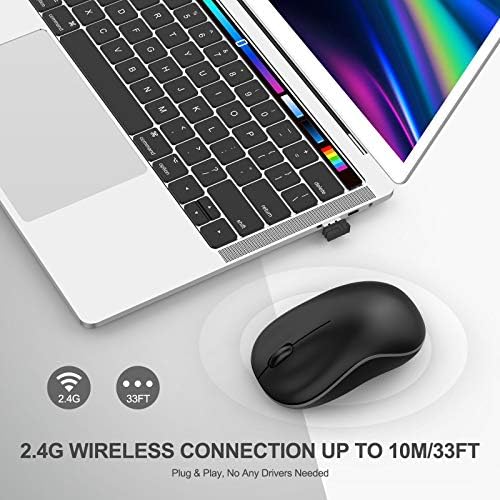 Bluetooth miš, 2.4 G Bluetooth bežični miš dvostruki režim, računarski miš sa USB prijemnikom,