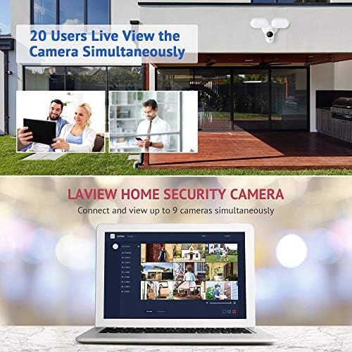 Laview reflight fotoaparat sa 2600 lumena, sigurnosna kamera na otvorenom 1080p, WiFi sigurnosne