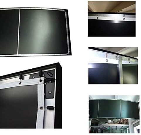 ZLXDP 4K 16: 9 Bijeli tkani akustični prozirni Prilagodite 3D zakrivljeni ekran projektora fiksnog okvira za projekcijski