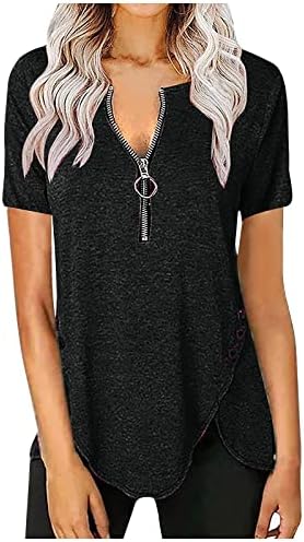 LytryCamev kratke majice za žene Trendi ženski Ljetni vrhovi izlaze se Dressy casual radne bluze Comfy elegantne