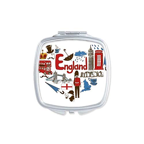 Engleska Ljubav Srce UK nacionalna zastava ogledalo prijenosni kompaktni džepni Makeup dvostrano staklo