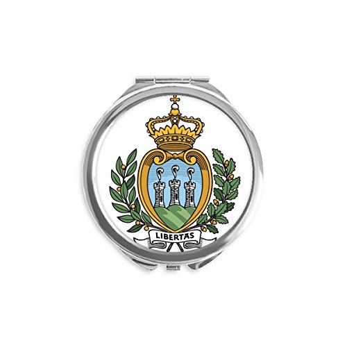 San Marino Europe Nacionalni Amblem Ručno Kompaktno Ogledalo Okruglo Prijenosno Džepno Staklo