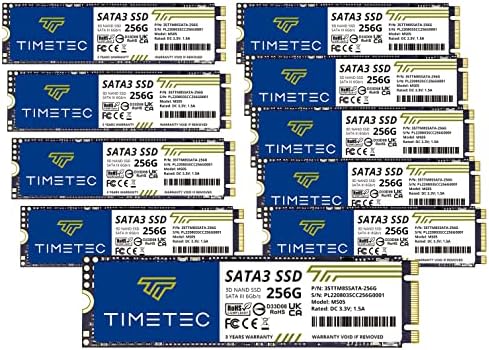 TIMETEC 256GBX10 SSD 3D NAND TLC SATA III 6GB / S M.2 2280 NGFF 128TBW Brzina čitanja do 550MB / s SLC