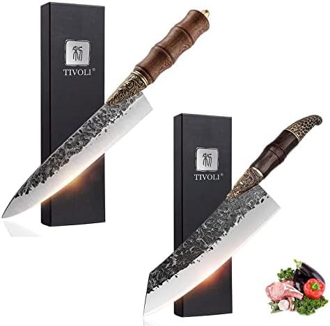TIVOLI ručni kovani kuhinjski noževi Set 8 inčni japanski kuharski nož Shrap Kiritsuke nož mesarski nož za rezanje