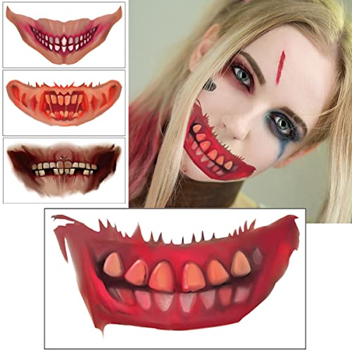 Halloween Privremene naljepnice za tetovažu Halloween zombi clown horor usta naljepnica za tetovaže naljepnice