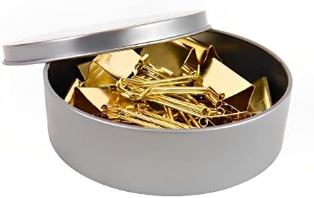 12-komadni zlatni ton vezipi za vezice postavljeni u elegantnoj magnetskoj okruglom kutiji