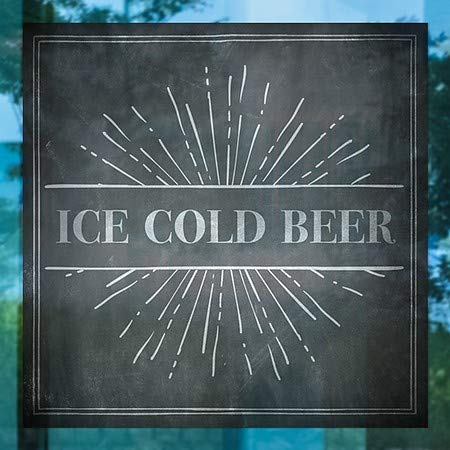 CGsignLab | Prozor Hladnog pivovara ledena ledena pivo Cling | 12 x12