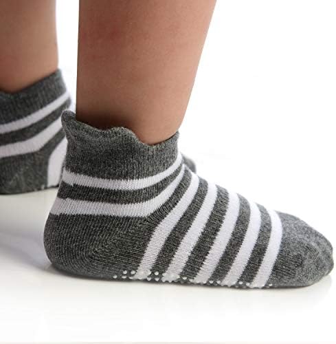 AMINSON Grip čarape za gležnjeve - Dječje dječake Djevojke Anti klizač za klizanje Sliper Crew ScOws-6/12 pari