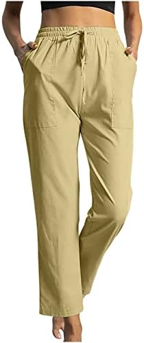 Žene labave casual hlače lagane vučne kapke elastične struke Palazzo široke noge joga hlače sa džepovima