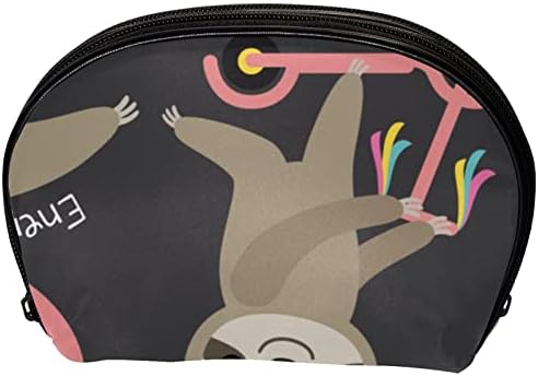 Mala šminkarska torba, patentno torbica Travel Cosmetic organizator za žene i djevojke, crtani lenjot cvijeta