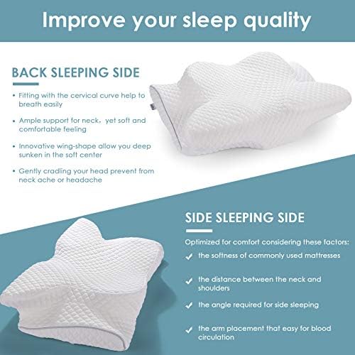 Jastuk za vrat u reljefu Bol Spavanje, kontura memorijske pjene laki noćni jastuk za spavanje, ergonomski