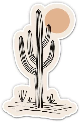 Saguaro Cactus Desert Moderna jednostavna - 5 Vinilna naljepnica - za laptop automobila I-PAD