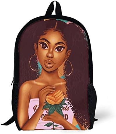 FD55 Afrička djevojka 3D ruksak za ispis laptop torba za knjige Turističke torbe Unisex za odrasle igre